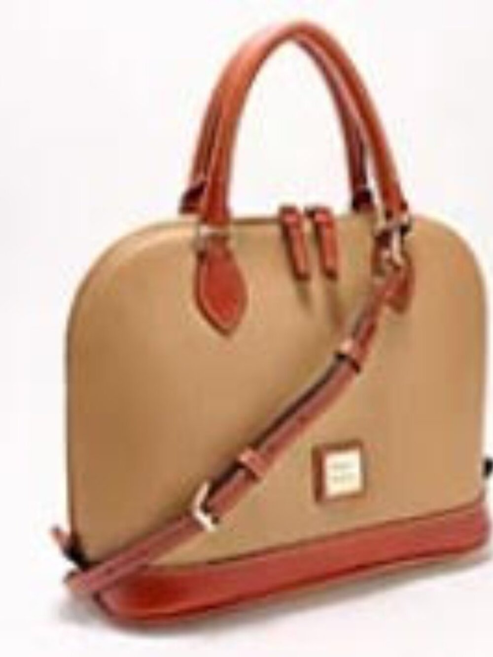 NEW Dooney & Bourke Pebble Leather Zip Satchel Sand